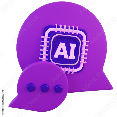 ai-chat-bubble-tecnology-icon-3d