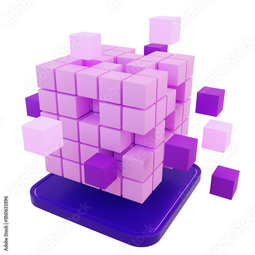 ai-dataset-cube-tecnology-icon-3d