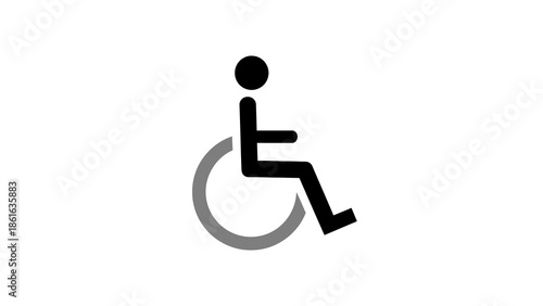 Accessible wheelchair icon design for public spaces and signage