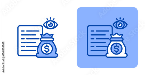 Control Line Color  Two-tone color and contrasting background icon illustration