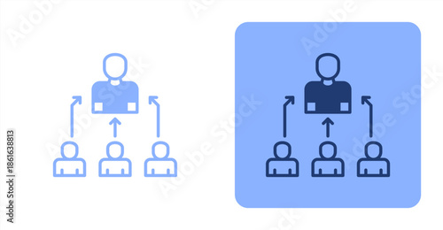 Representative Mixed  Two-tone color and contrasting background icon illustration