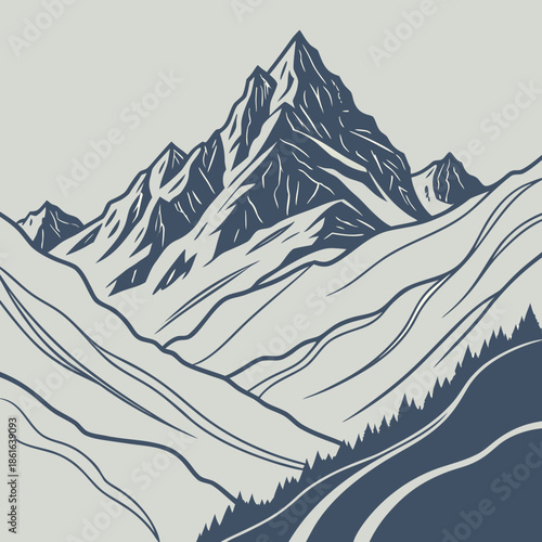 Majestic mountain range