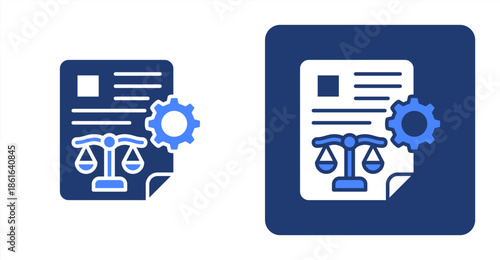 Regulation Glyph Color  Two-tone color and contrasting background icon illustration