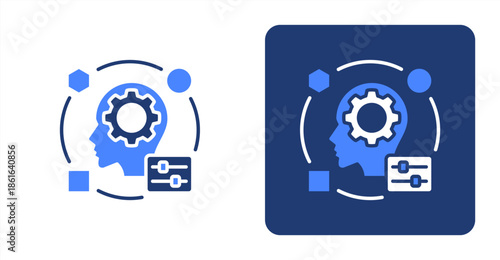 -Adaptability Glyph Color  Two-tone color and contrasting background icon illustration
