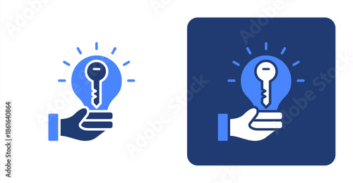 Opportunities Glyph Color  Two-tone color and contrasting background icon illustration
