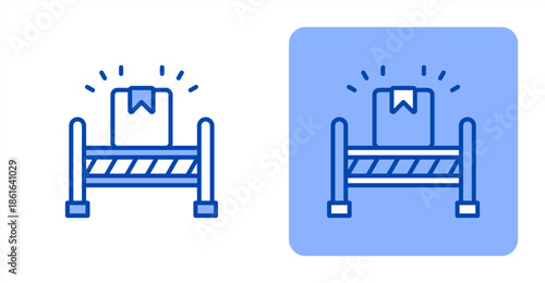 Barriers Line Color  Two-tone color and contrasting background icon illustration