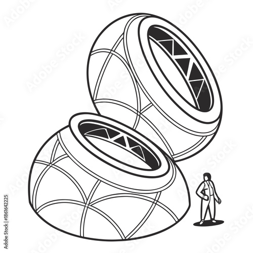 Smooth Matte White 3D Abstract Torus Shapes