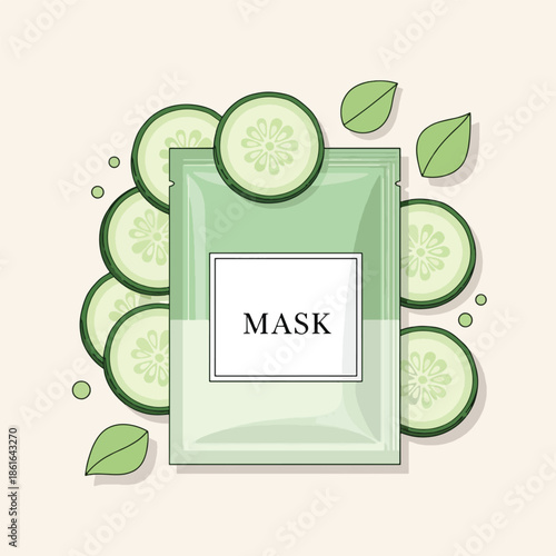 Face Mask Skincare Product Packaging.
