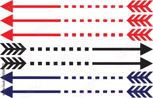Dynamic Arrow Streams Illustrating Progressive Movement and Directional Flow