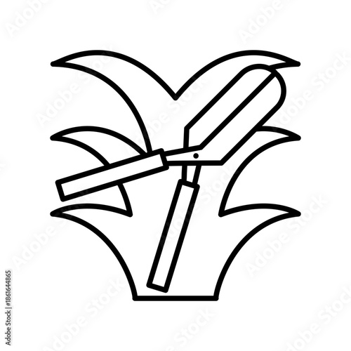 Grass cutter icon design template