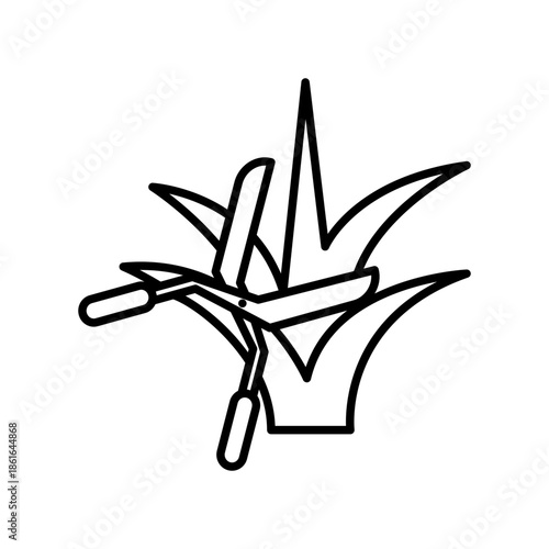 Grass cutter icon design template