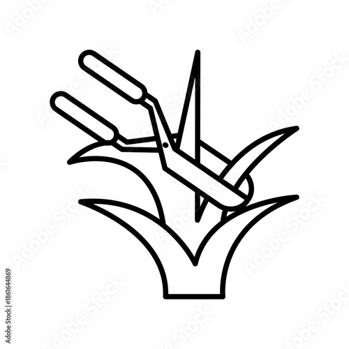 Grass cutter icon design template