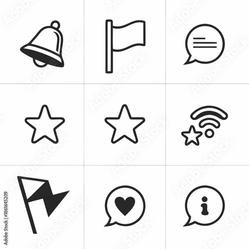 Simple User Notification Icons for App and Web Interfaces