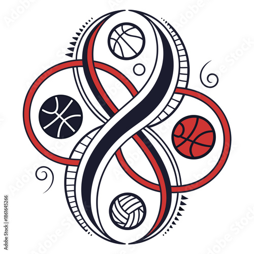 Creative abstract marks resembling logos, minimalist and modern