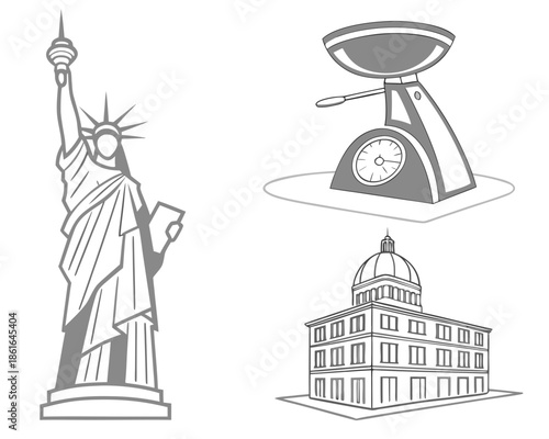 6 Modern 3D Abstract Objects Vector Design Collection