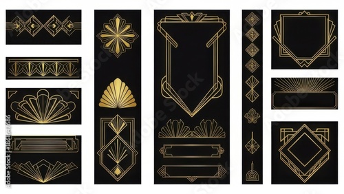 Art deco frames and design elements