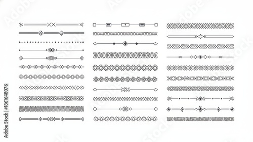 Collection of decorative border patterns