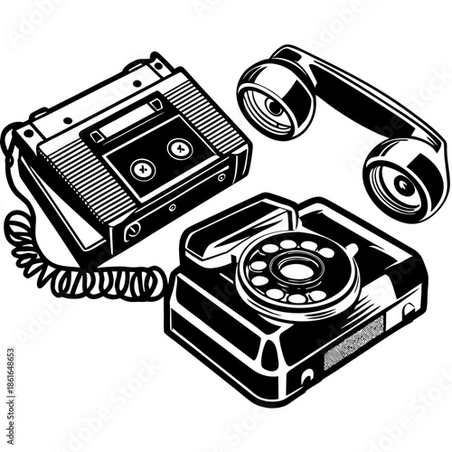 Retro Revival Objects Modern Minimalist Redesign Icons