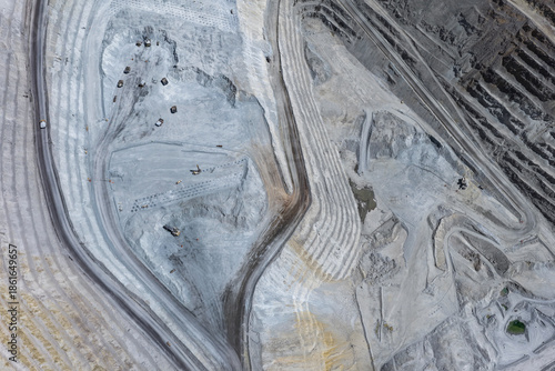 Принти на полотні Panoramic view of a mine in the process of exploitation and extraction of gold a