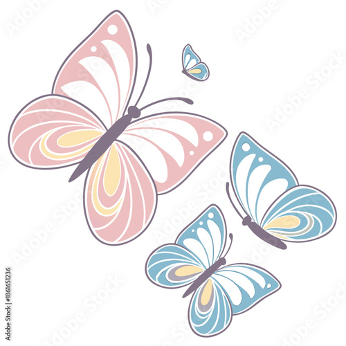 Abstract Pastel Shapes with Smooth Gradients - Soft Colors