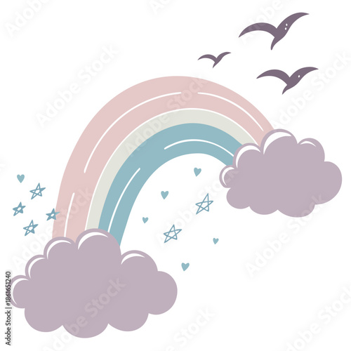 Soft Pastel Gradient Clouds - Airy and Light Background