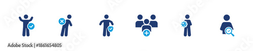 Health checkup icon set. Medical examination diagnosis patient care. Solid icon collection.