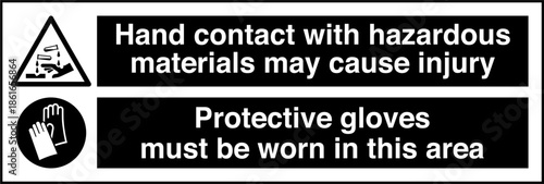 Safety sign warning hand prot...