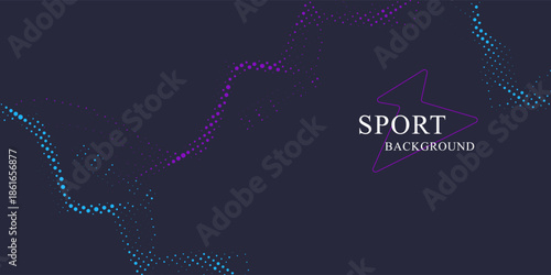 Bright abstract background with a dynamic waves of minimalist style. Vector illustration for website design