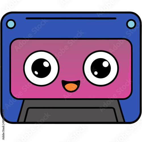 VHS video tape cassette isolated on white
