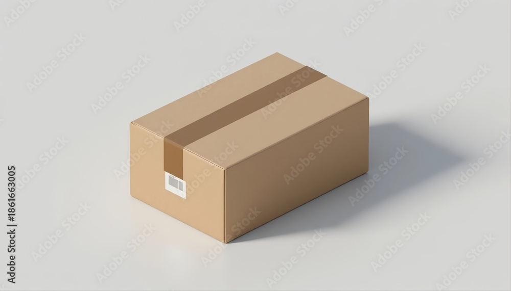 Obraz premium Minimalistic Packaging Box on soft Background