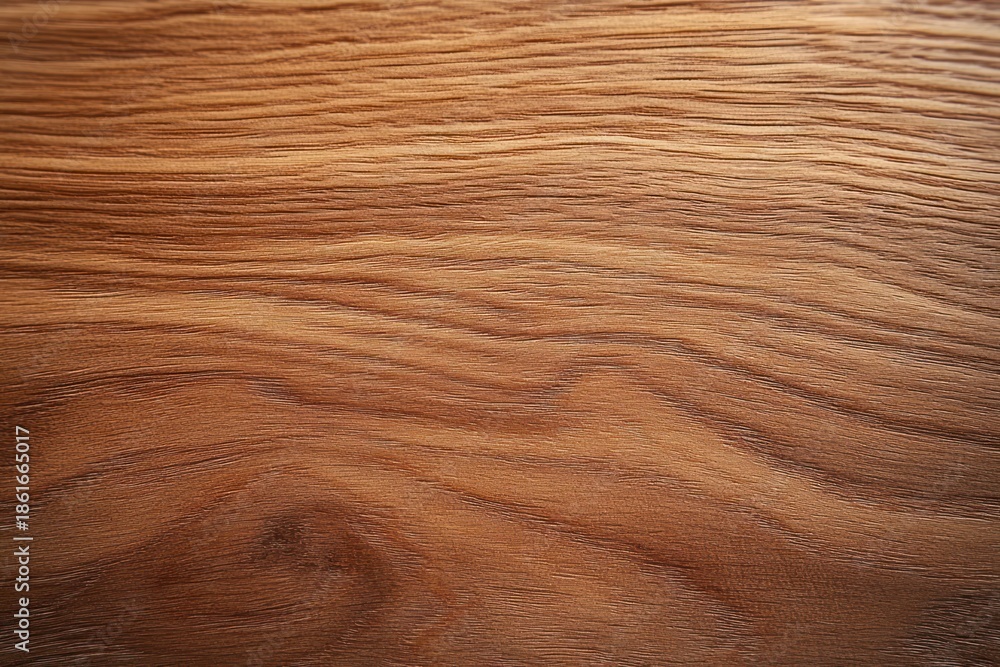 Fototapeta premium Close-up of natural brown wood texture with visible grain patterns and smooth surface