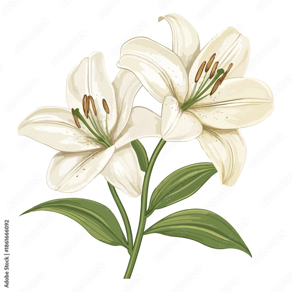 Obraz premium lily, easter, plant, festival, vector graphic, transparent background, flower, nature, white, beauty, blossom, petal, bloom, flora, flowers, floral, beautiful