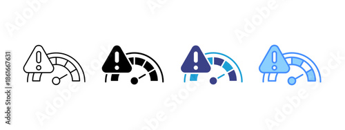 Risk  icon set multiple style collection