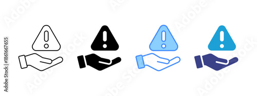 Risk Management  icon set multiple style collection