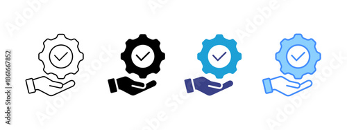 Safety icon set multiple style collection