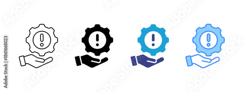 Risk Management  icon set multiple style collection