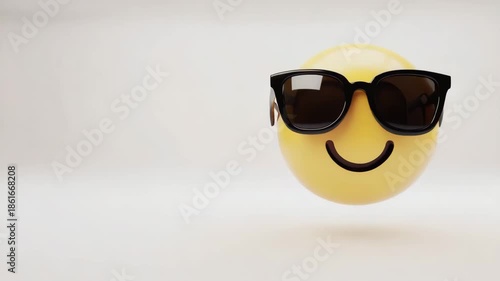 emoji with glasses and bouncing on the floor.ai 