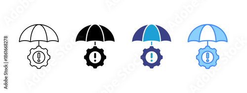 Risk Management   icon set multiple style collection