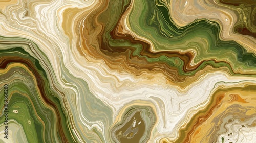 Earthy Abstract Swirl Pattern