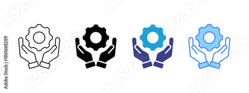 Project Management  icon set multiple style collection