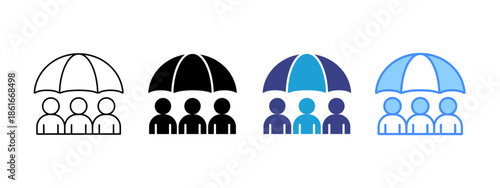 Risk Management  icon set multiple style collection