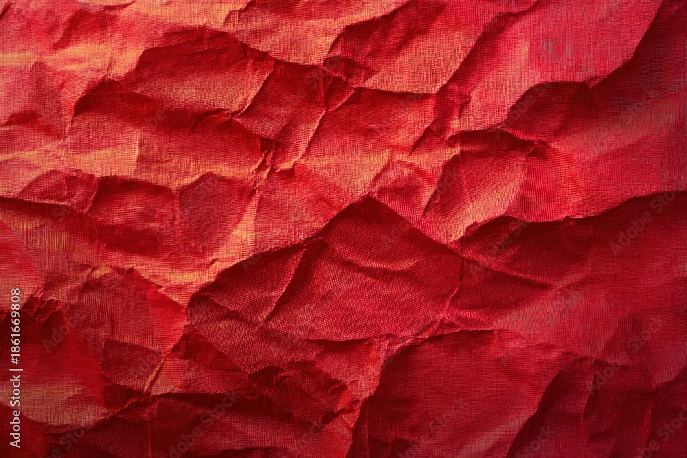 custom made wallpaper toronto digitalcrumpled red textured paper with deep folds and warm highlights conveying intense, fiery emotion