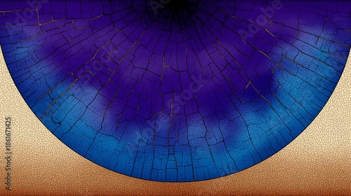 Intricate Cracked Blue Eye Design
