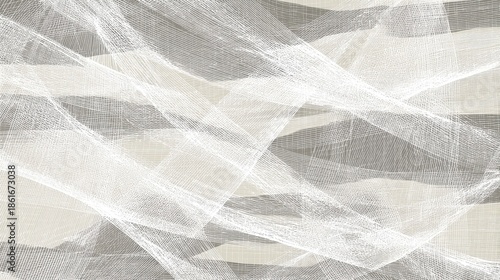 Wallpaper Mural Modern Abstract White Criss-Cross Line Pattern on Textured Neutral Grey and Beige Background Torontodigital.ca