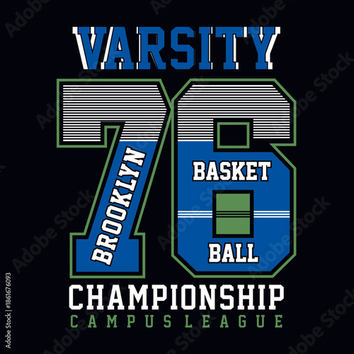 Varsity Brooklyn basketball championship design