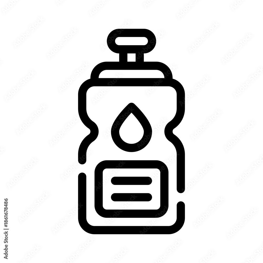 Obraz premium water bottle line icon