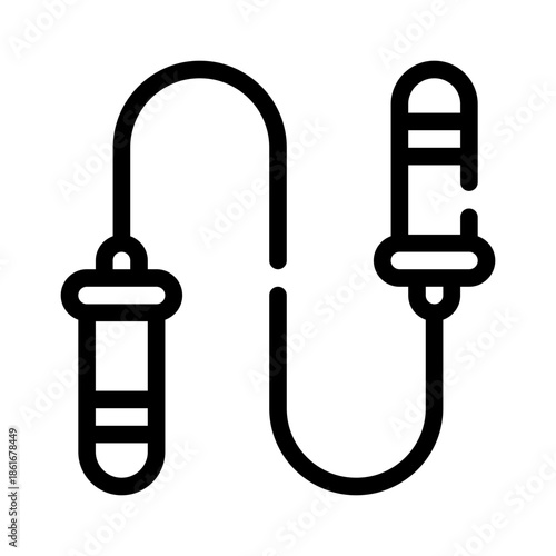 jump rope line icon