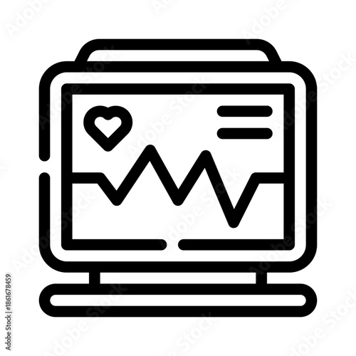 heart rate line icon