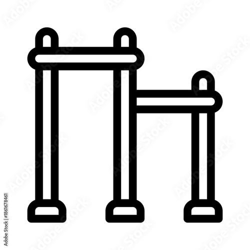 pull up bar line icon