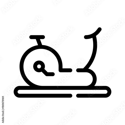 stationary bike line icon